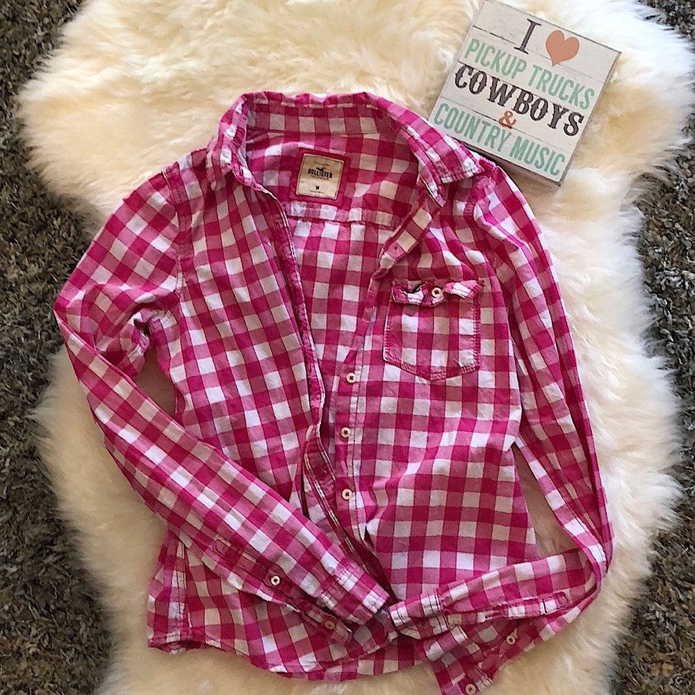 Plaid Hollister Top
